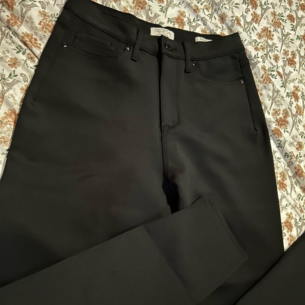 Sofia Jeans Rosa Curvy Scuba Skinny Ankle Supper High Rise Black Size 8